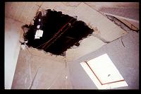 Vorher - Loch in der Decke