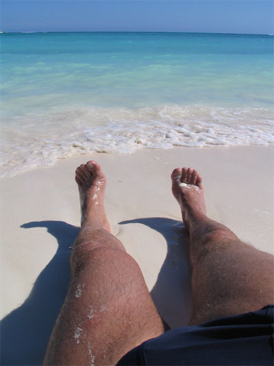 Barfuss am Sandstrand