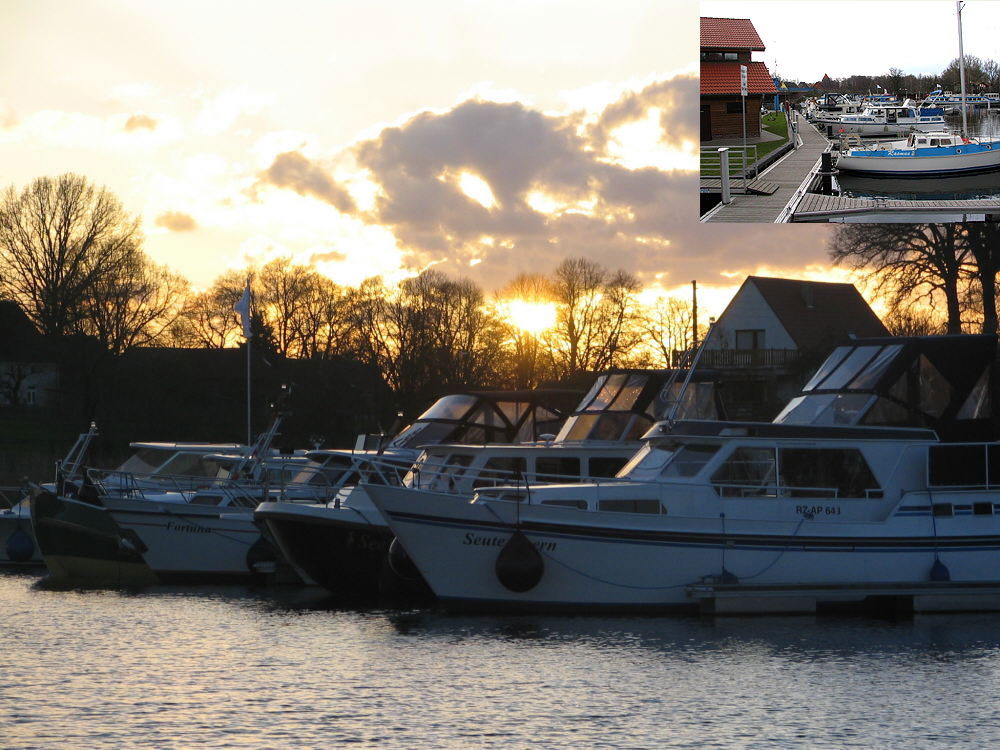 boote im Sonnenuntergang