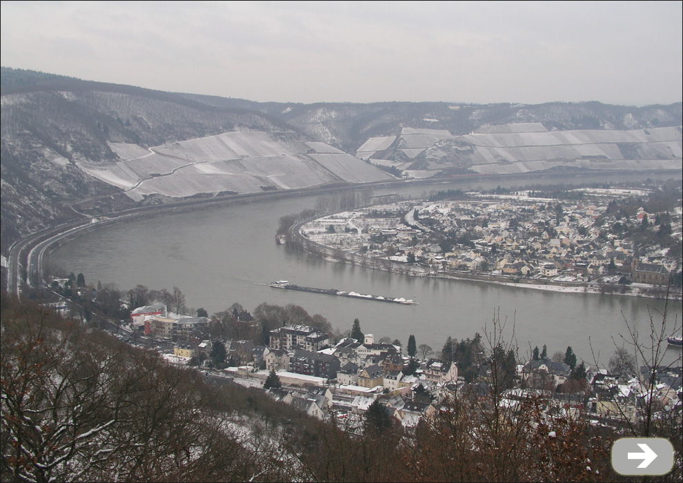 rhein aussicht be3i Schnee