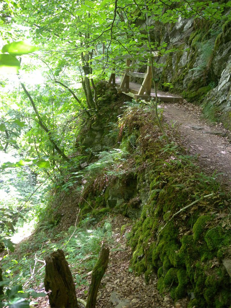 Weg am Steilhang