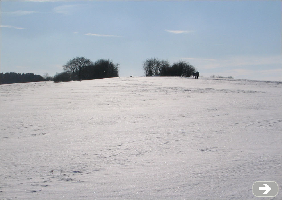 Schneefläche bis zum Horizont