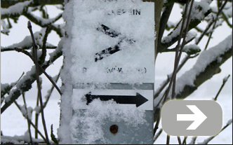 wandern im Schneesturm