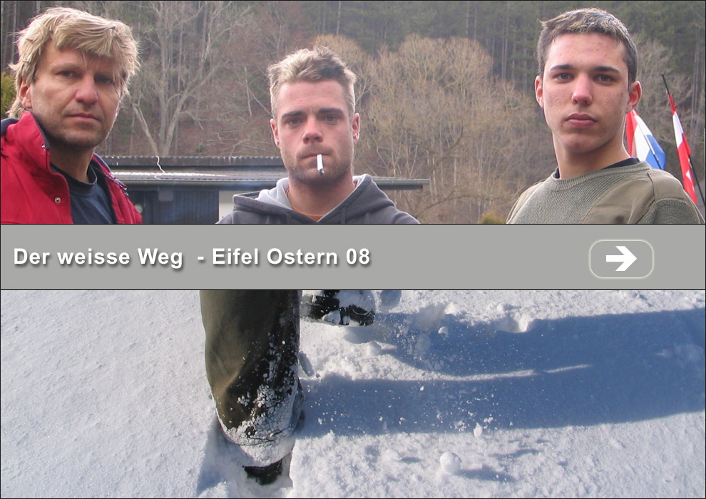 drei Wanderer im Schnee